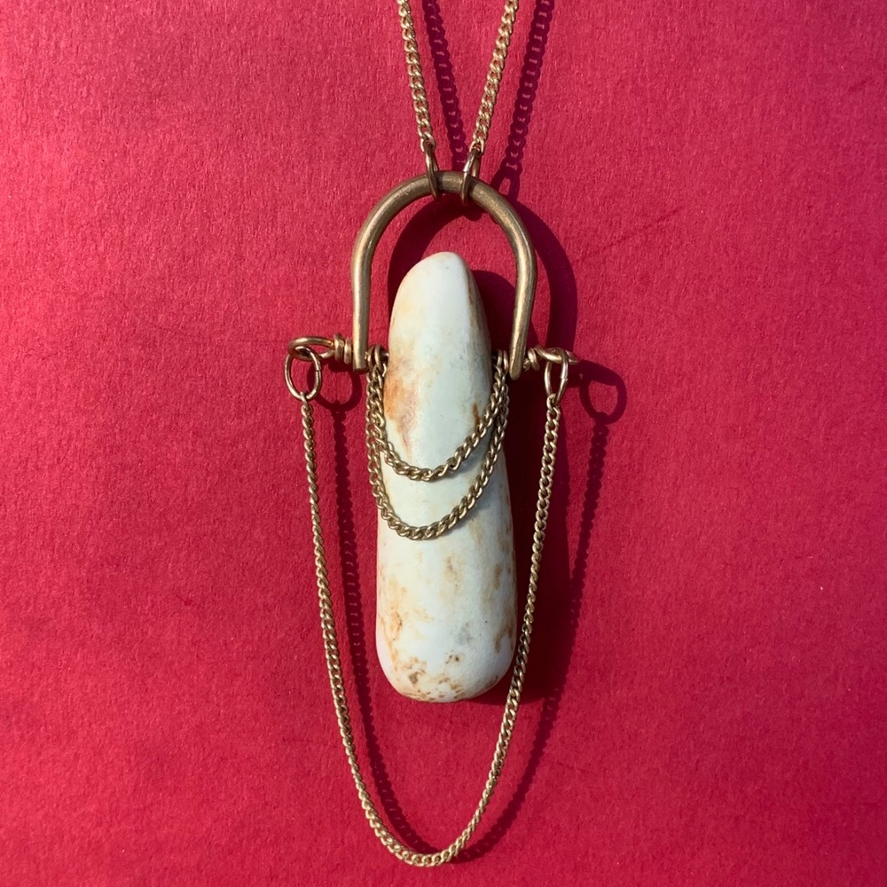Necklace with ceramic bead